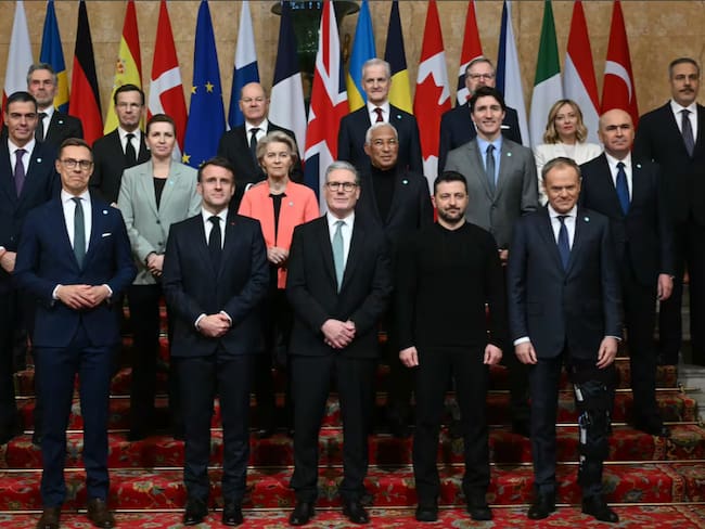 Volodímir Zelenski y líderes europeos apoyan alto el fuego inmediato e inviolabilidad de fronteras. Foto: Getty Images.