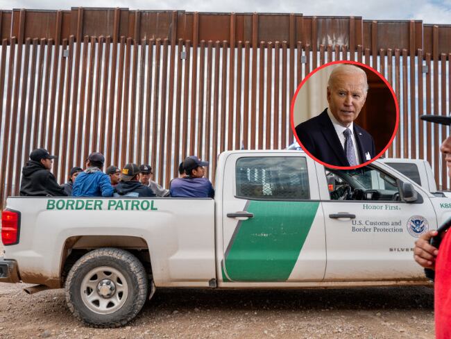 Detenciones de migrantes que cruzan de manera irregular la frontera sur de EE.UU. se redujo a su punto más bajo en años tras medidas de restricción de asilo del gobierno Biden.