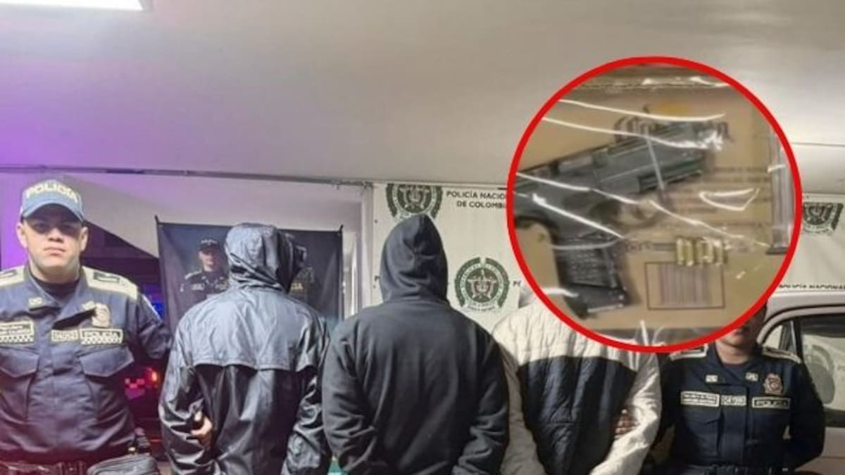 Ladrones con metralleta Mini Uzi intentaron escapar de la Policía en Bogotá: Fueron Capturados