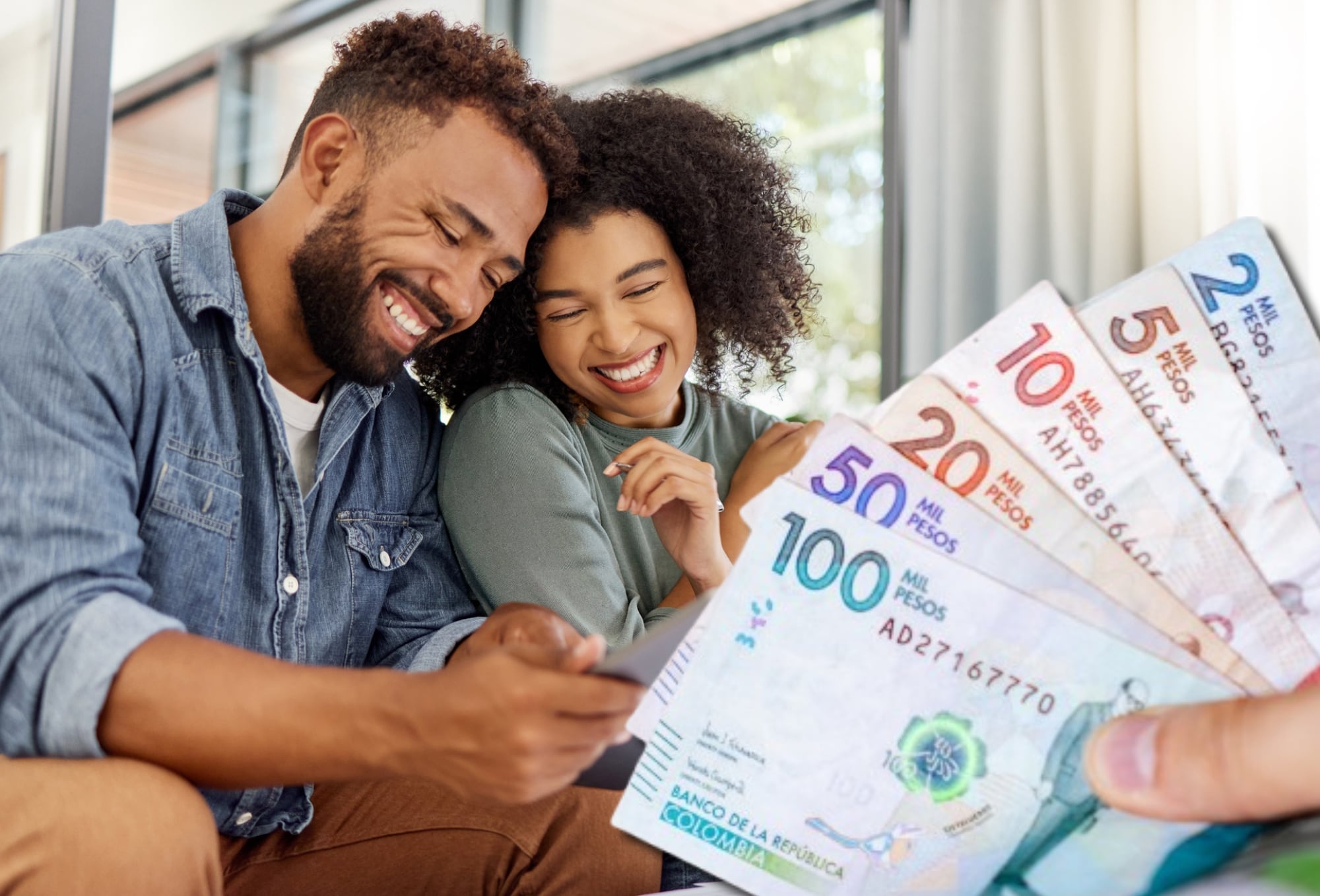 Imágenes de referencia de personas felices y dinero Colombia. Fotos: Getty Images