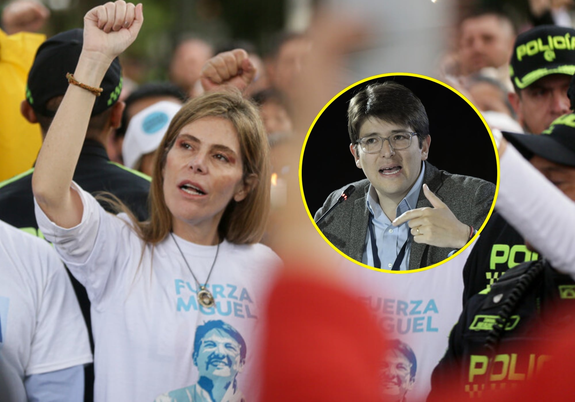 María Carolina Hoyos y Miguel Uribe. Foto: Colprensa y Getty Images.