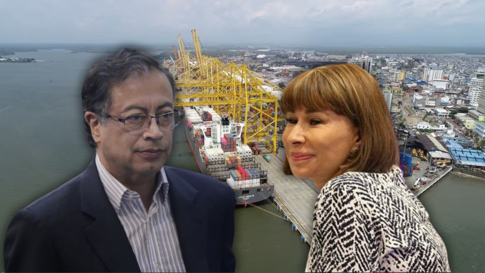 Presidente Gustavo Petro y Alicia Arango Chocan por el Puerto de Buenaventura