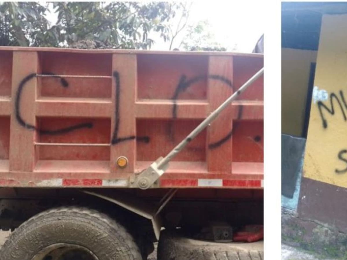En Nariño pintaron grafitis en vehículos y casas con las siglas CLO