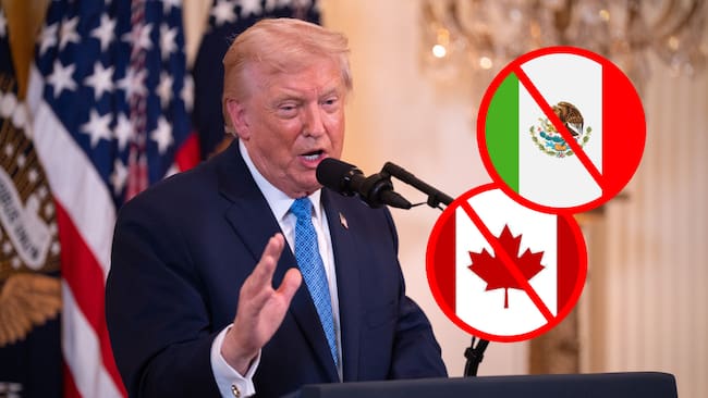 Trump afirma que Estados Unidos “no necesita” productos fabricados en México ni en Canadá (créditos: GettyImages)