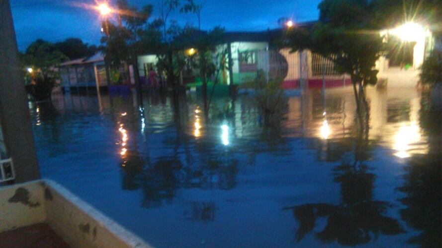 Después de tres horas de lluvias, el 70% del municipio de Ciénaga amaneció inundado. Foto: Alcaldía de Ciénaga