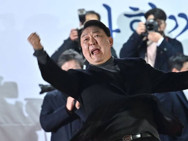 El conservador Yoon Suk-yeol, ganador de las elecciones presidenciales en Corea del Sur.                           Foto: Getty 
