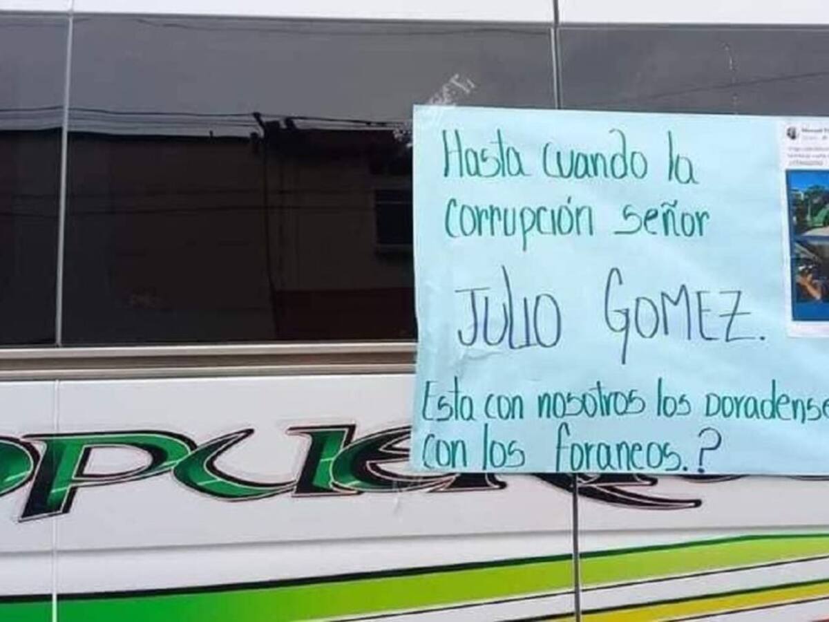 Protestaron en La Dorada, por la piratería en el gremio transportador
