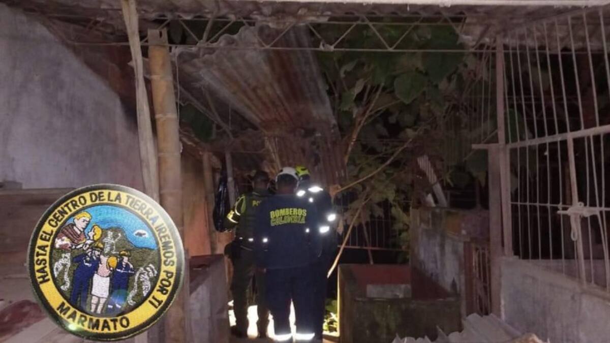 Dos personas salieron ilesas después de que colapsara una casa en Marmato