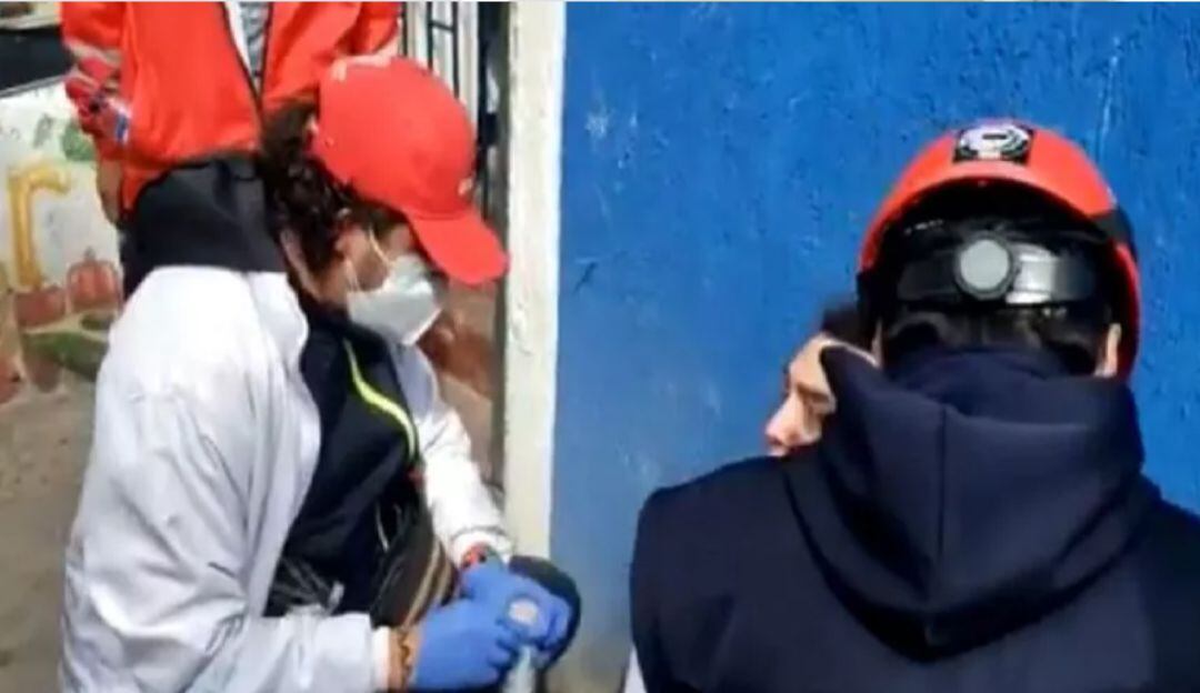 Joven herido por el ESMAD 