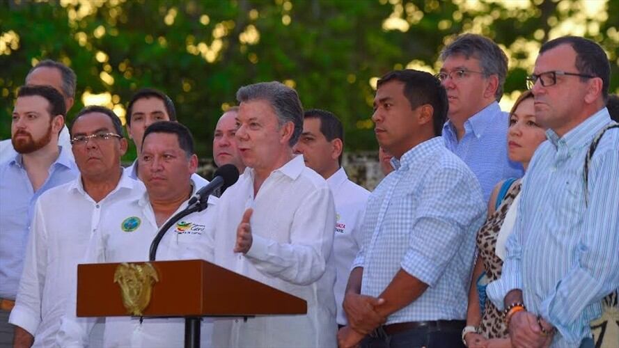 Santos anunció $100 mil millones para el proyecto de protección costera de Cartagena. Foto: Presidencia