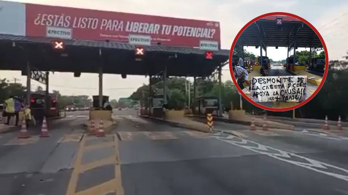 Manifestación en el peaje de Sabanagrande: exigen tarifa cero y desmonte de la caseta