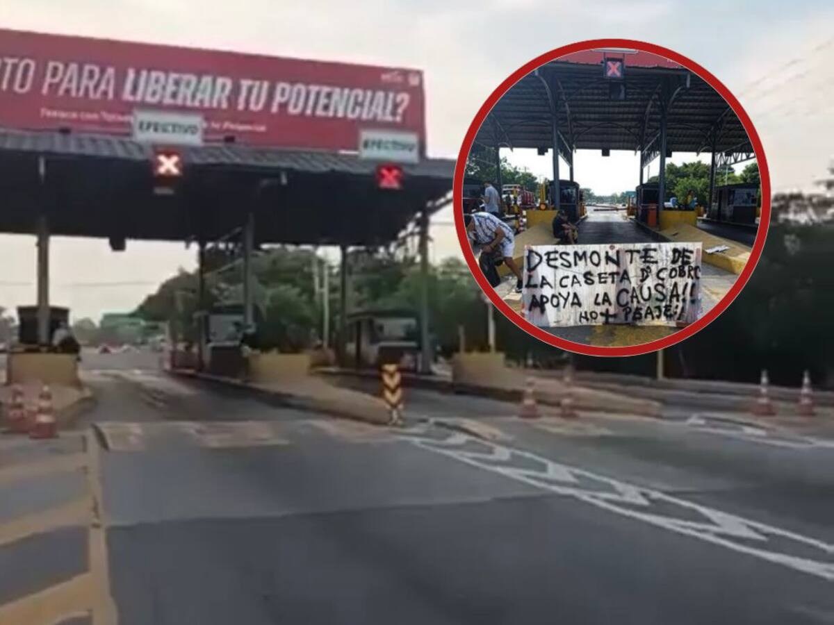 Manifestación en el peaje de Sabanagrande: exigen tarifa cero y desmonte de la caseta