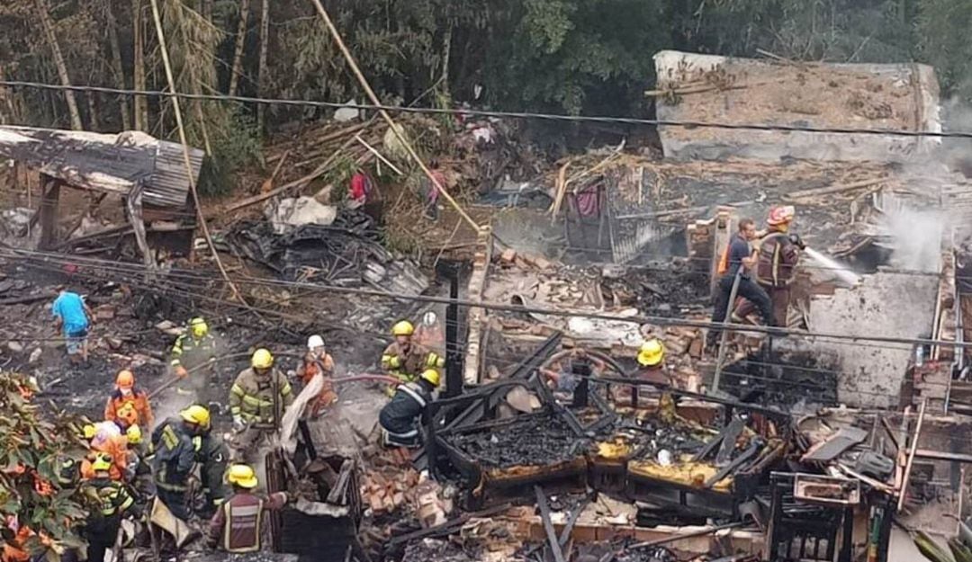 Incendio en el barrio Travesura.