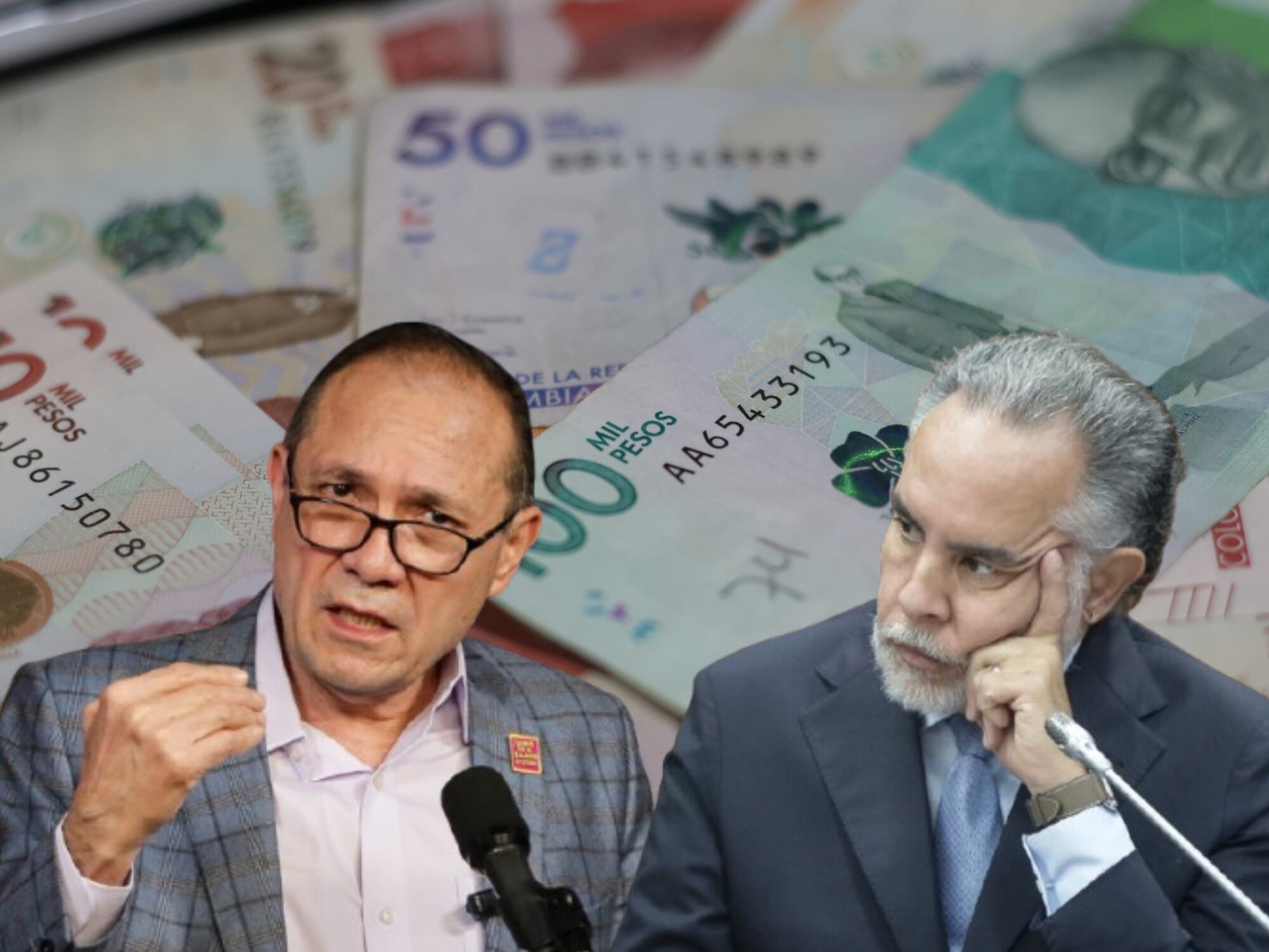 Antonio Sanguino, Armando Benedetti y dinero Colombia. Fotos: (Colprensa – Catalina Olaya) / (Colprensa-Catalina Olaya) / Getty Images