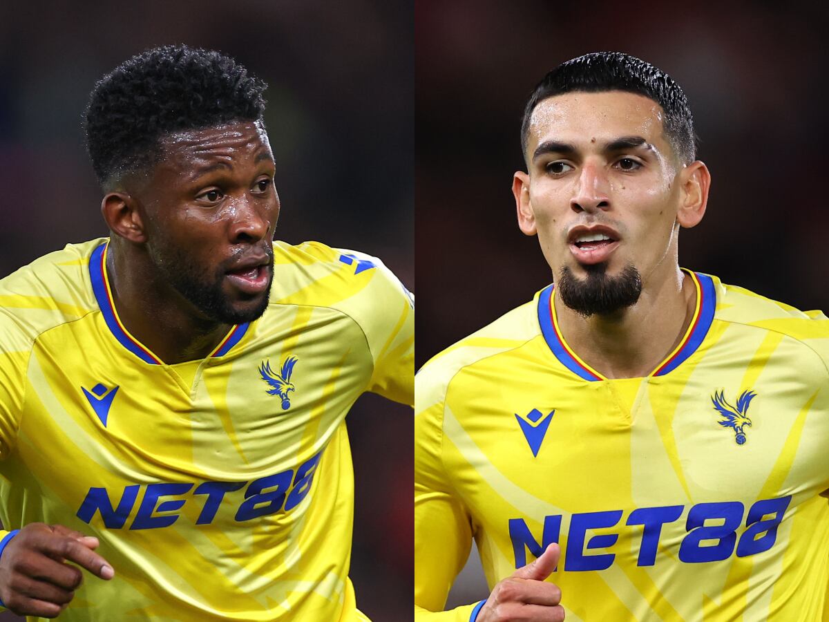 Jefferson Lerma y Daniel Muñoz del Crystal Palace (Robbie Jay Barratt - AMA / Getty Images)