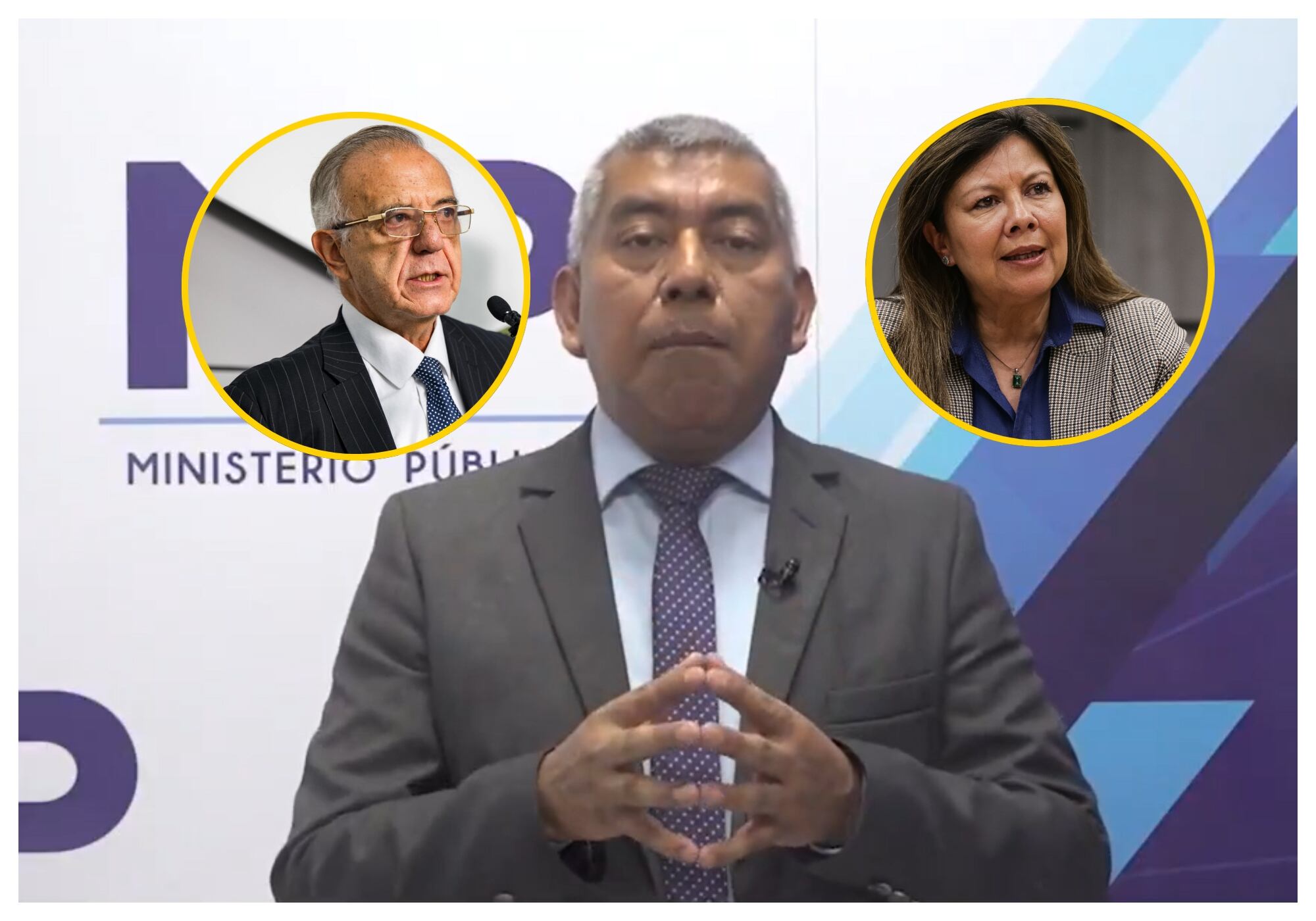 José Rafael Curruchiche, fiscal que ordenó captura de Iván Velásquez y Luz Camargo en Guatemala por el caso Odebrecht. Foto tomada del perfil de X @MPguatemala/EFE y Colprensa.