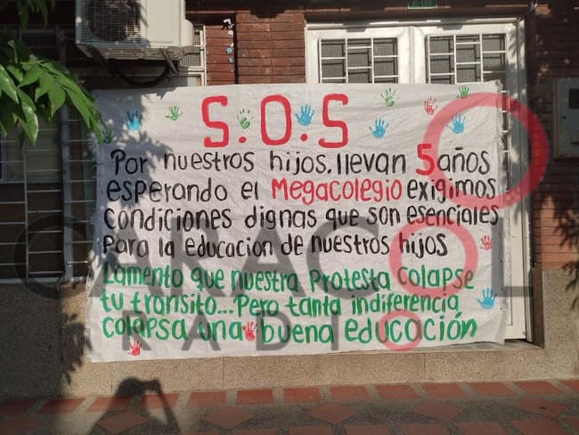 Padres de familia exigen que el FFIE termine obras en la Institución Educativa de San Luis de Gaceno / Cortesía.