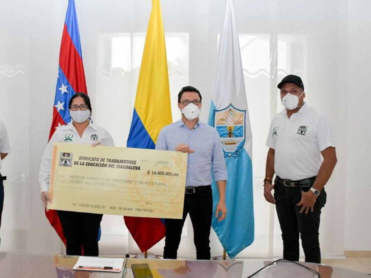 Educadores del Magdalena donan $14 millones para ayudas humanitarias
