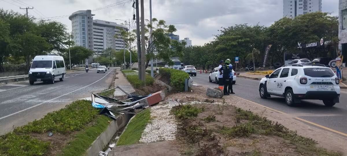 Así quedó el lugar de los hechos. // Colprensa
