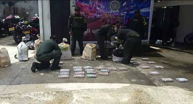Cargamento de drogas incautado en Sucre
