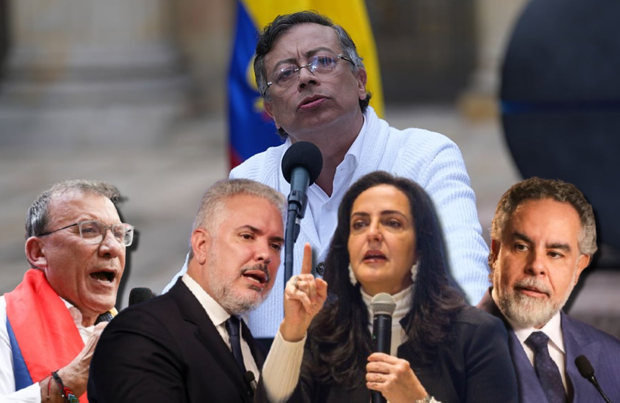 Gustavo Petro, Roy Barreras, Iván Duque, María Fernanda Cabal y Armando Benedetti. Fotos: (Photo by Juancho Torres/Anadolu via Getty Images) / (Colprensa - Lina Gasca) / (Colprensa - Cristian Bayona) / (Colprensa - Catalina Olaya) / (Colprensa - Catalina Olaya).