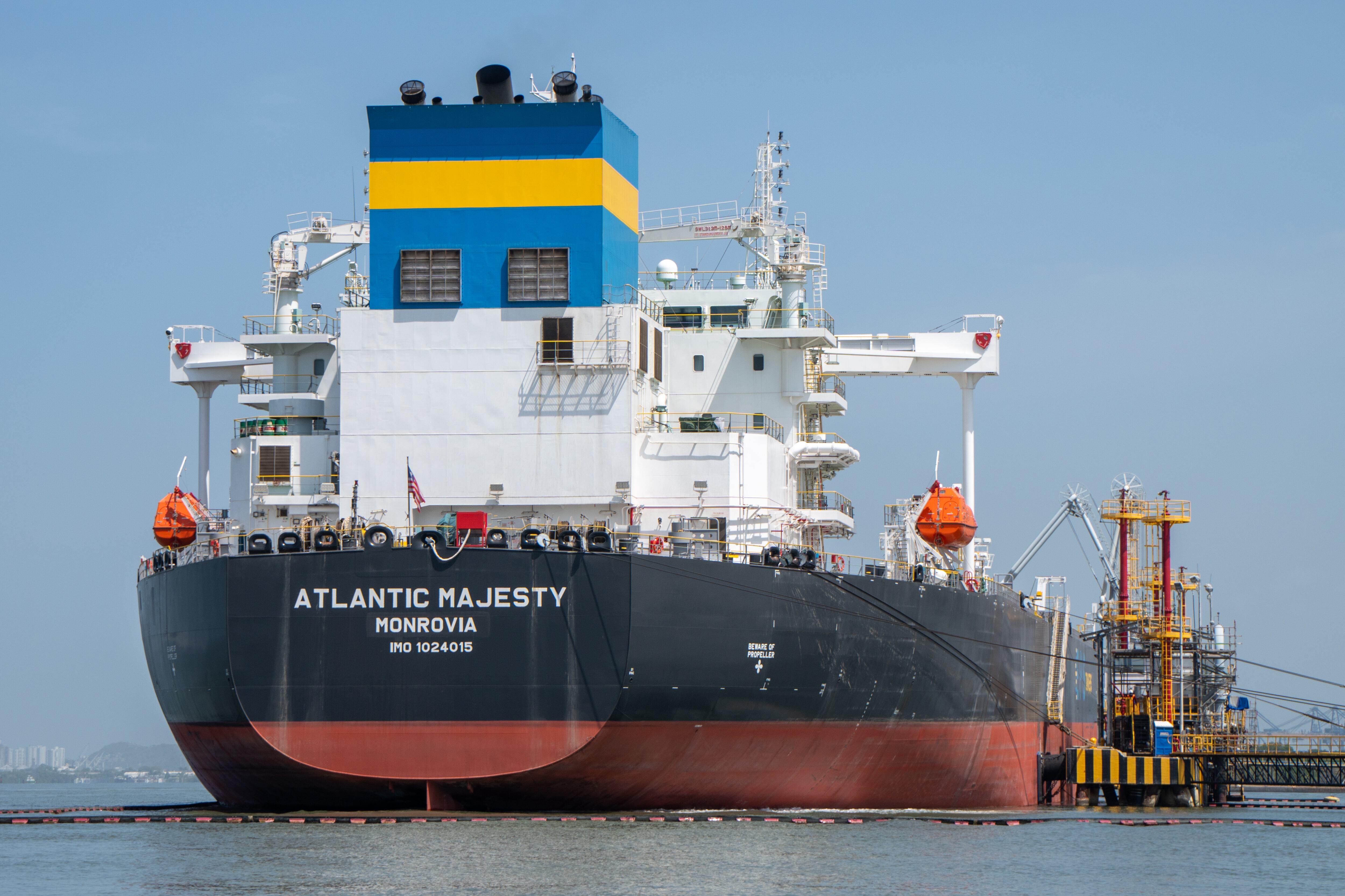 Buque Atlantic Majesty, contratado para Ecopetrol. Crédito: Ecopetrol