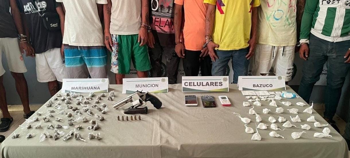 Capturados. // Policía de Bolívar