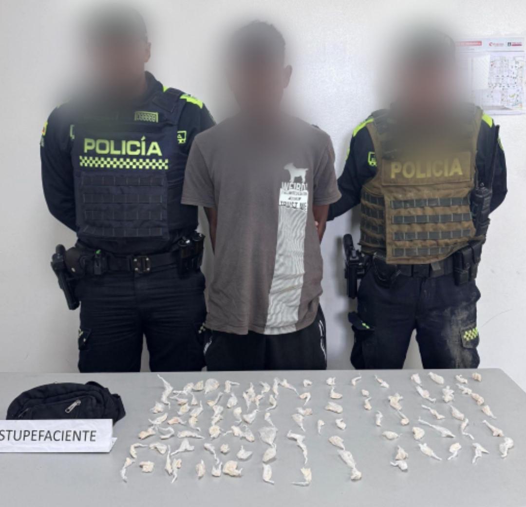 Cayó alias ‘El Fantasma’ con más de 100 dosis de coca listas para la venta en Arjona