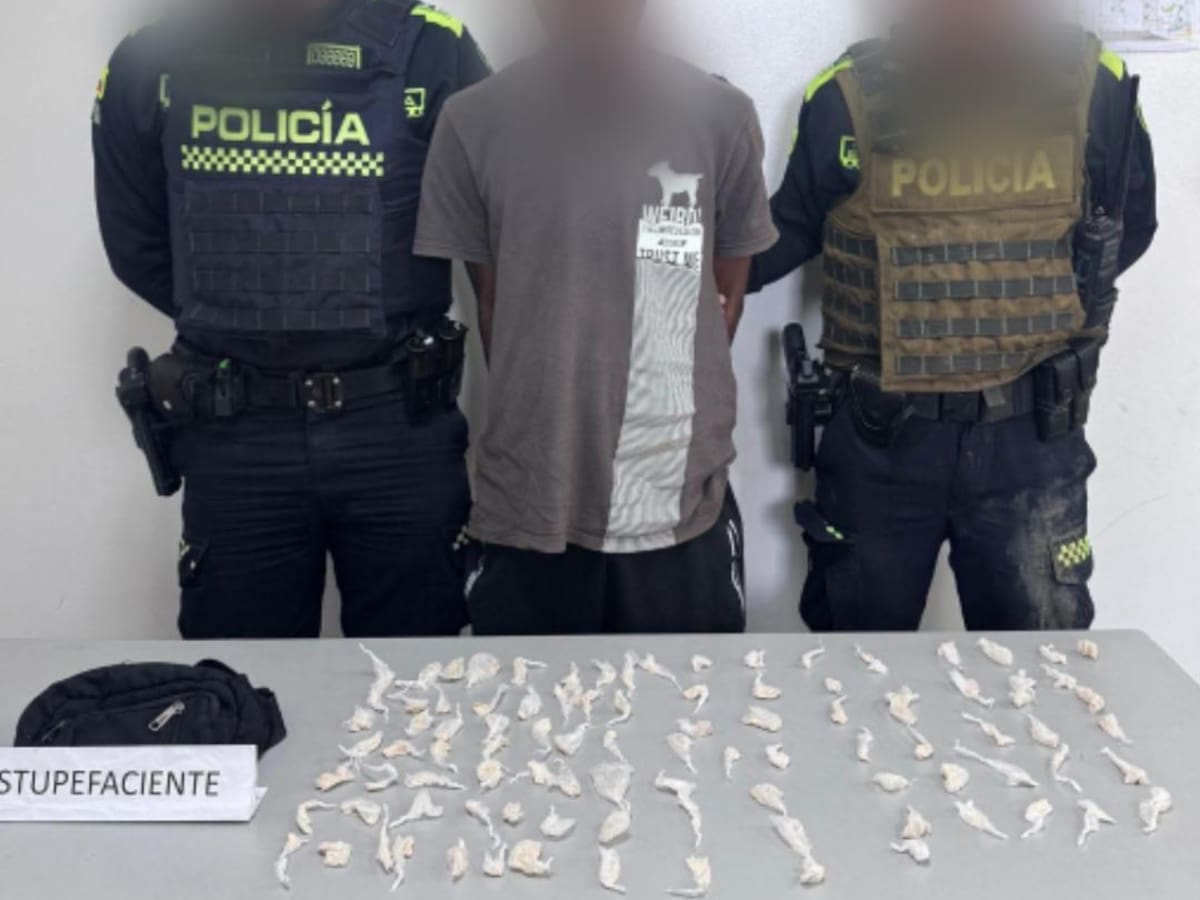 Cayó alias ‘El Fantasma’ con más de 100 dosis de coca listas para la venta en Arjona