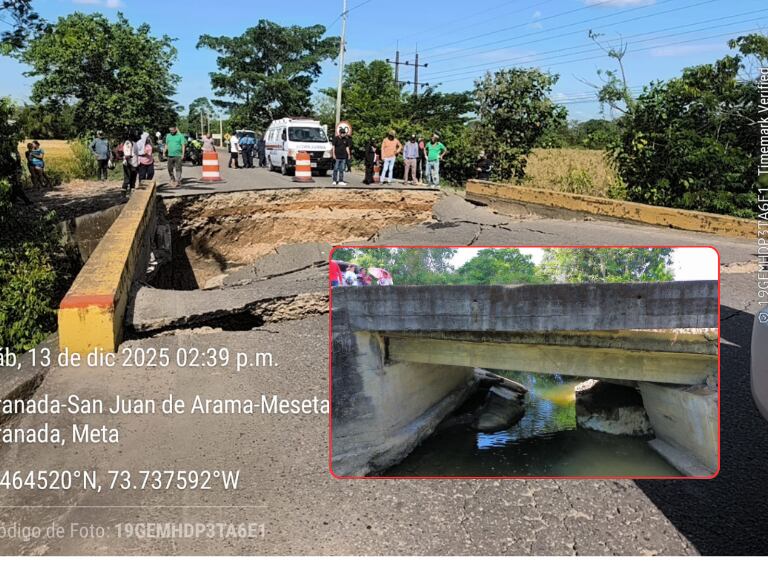 Mintransporte anunció instalación de puente metálico en vía Uribe - Ye de Granada