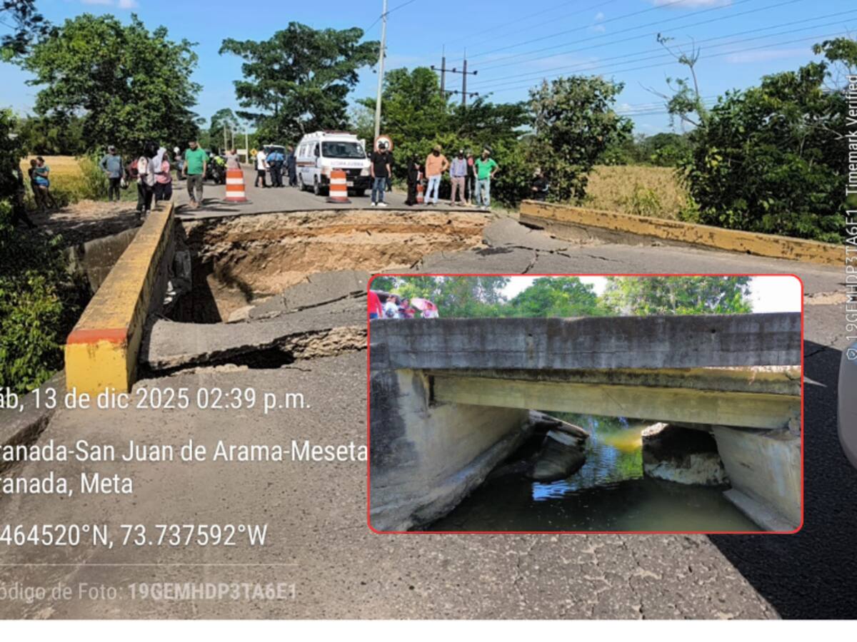 Mintransporte anunció instalación de puente metálico en vía Uribe - Ye de Granada