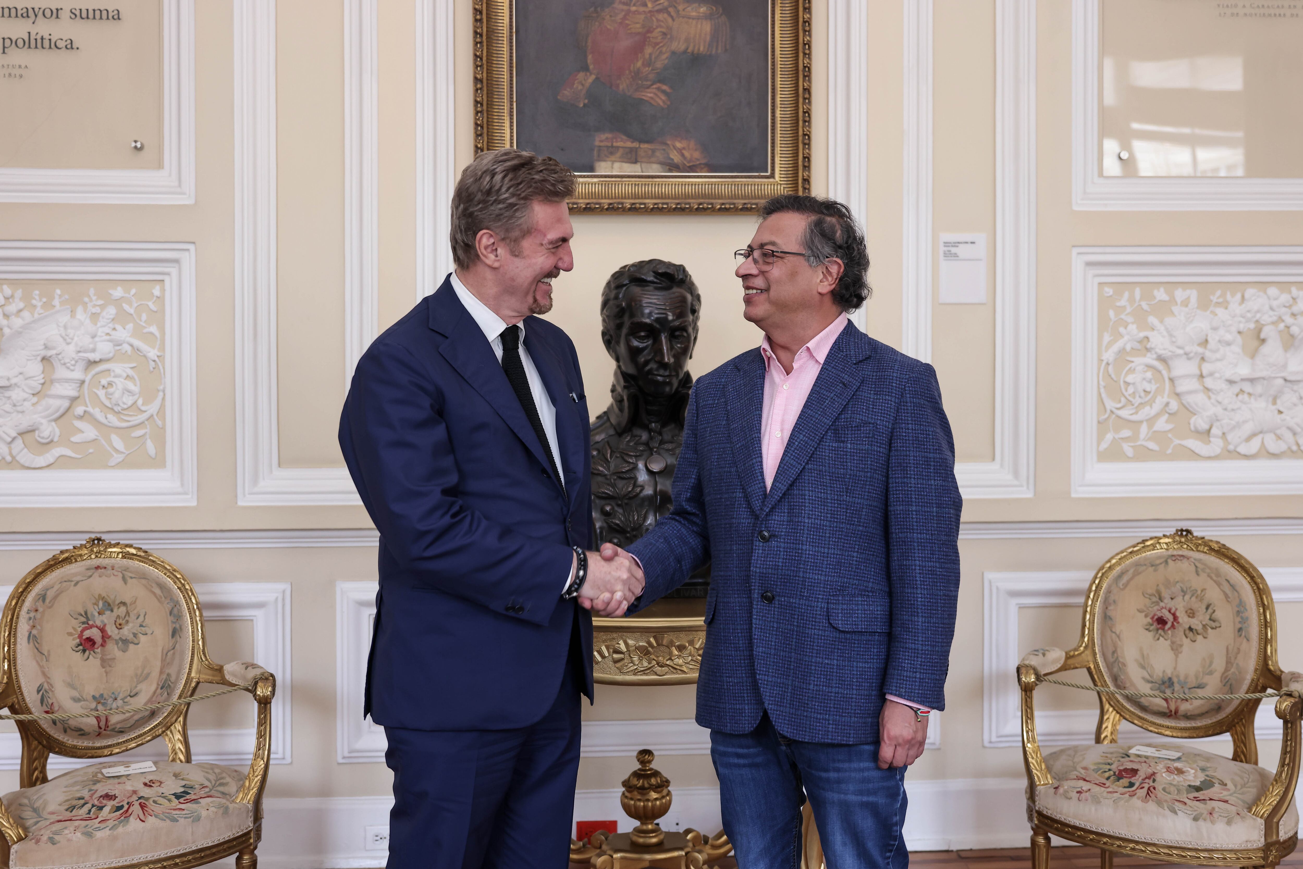 El presidente Petro se reunió con el CEO de ENEL, Flavio Cattaneo 
Foto: Joel González - Presidencia de la República