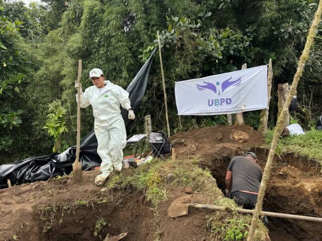 Cuerpos exhumados en Mautatá, Antioquia- foto Unidda de Búsqueda de personas Desaparecidas
