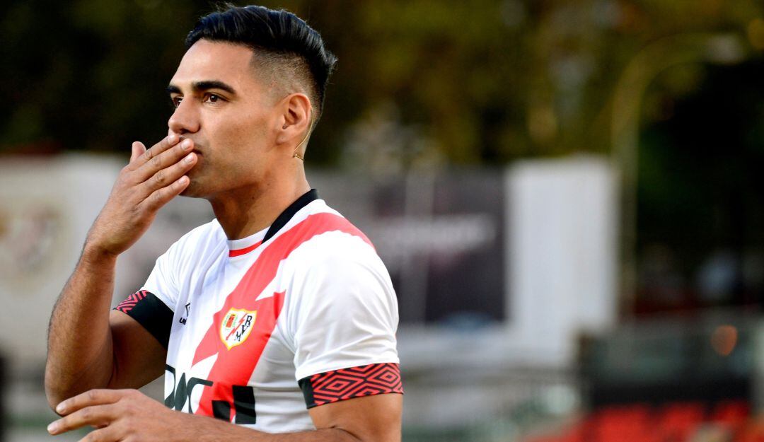Falcao García en su presentación como nuevo jugador del Rayo Vallecano