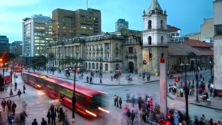 Centro de Bogotá, la capital de Colombia (Foto vía Getty Images)