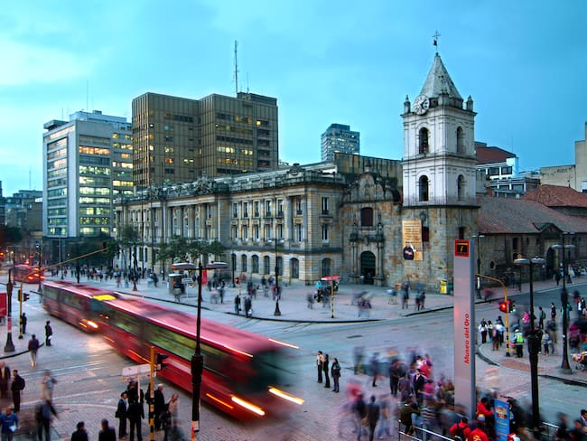 Centro de Bogotá, la capital de Colombia (Foto vía Getty Images)