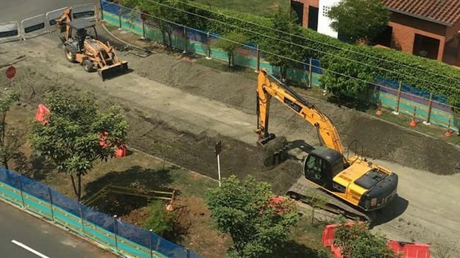 Obras de Terminal Sur del Mío en Cali fueron suspendidas temporalmente. Foto: Cortesía Ricardo Rincón