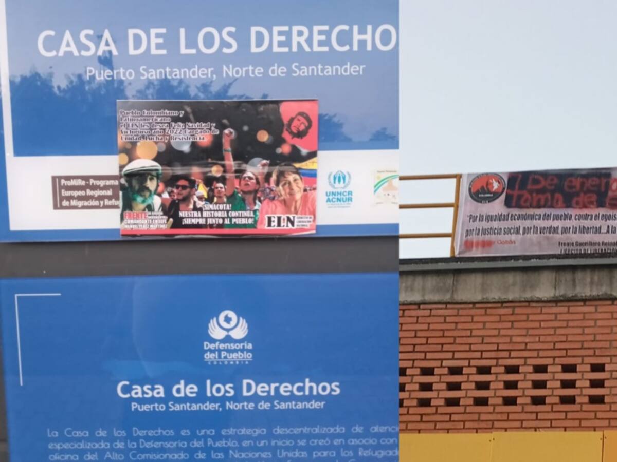 Instalados letreros de insurgencia en casa de los derechos en frontera