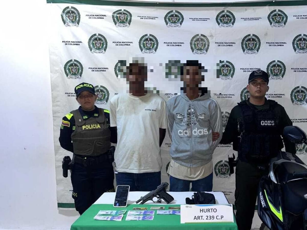 Dos hombres capturados por presunto atraco a restaurante en Arjona, Bolívar