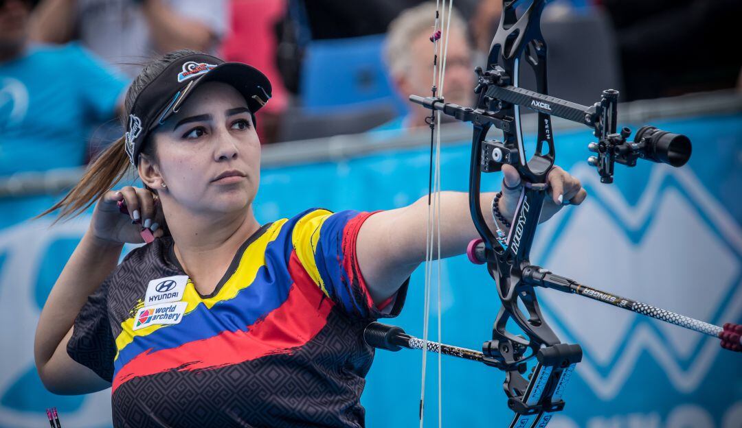 Sara López, nueva campeona mundial de tiro con arco compuesto.