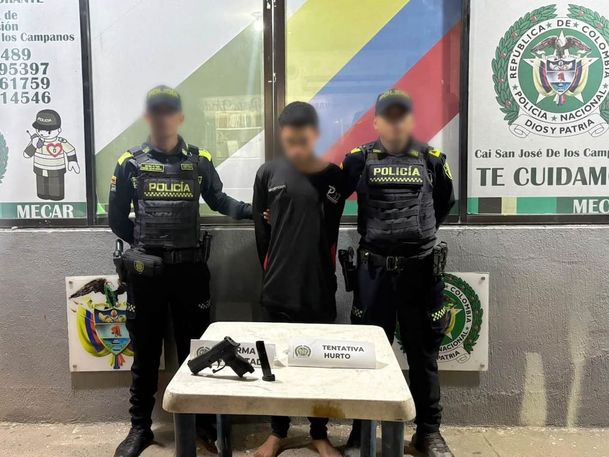 Tres capturados, tres armas de fuego incautadas y un hurto frustrado en Cartagena