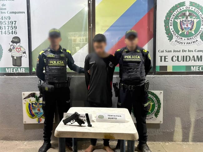 Tres capturados, tres armas de fuego incautadas y un hurto frustrado en Cartagena