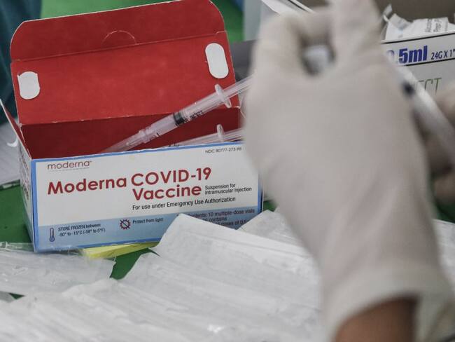 Vacuna farmacéutica Moderna contra Covid-19.