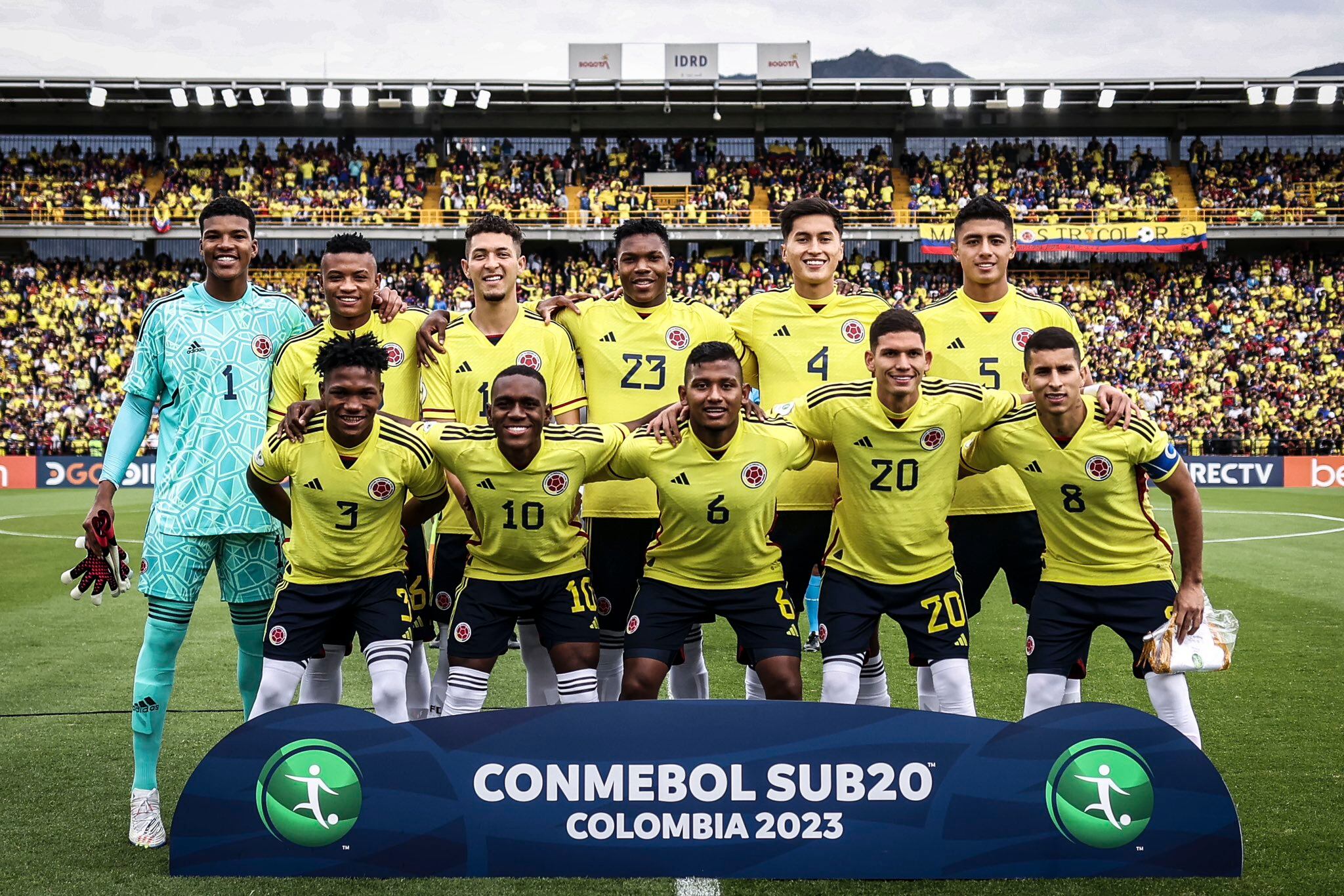 Once de la Selección Colombia Sub-20 en la última fecha del hexagonal final / @FCFSeleccionCol