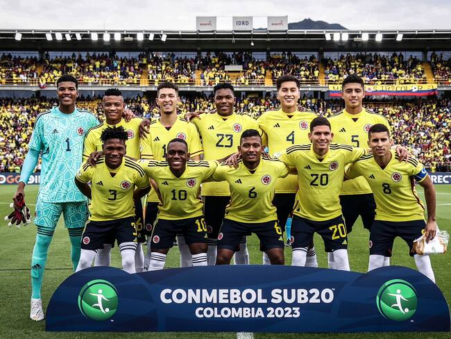 Once de la Selección Colombia Sub-20 en la última fecha del hexagonal final / @FCFSeleccionCol