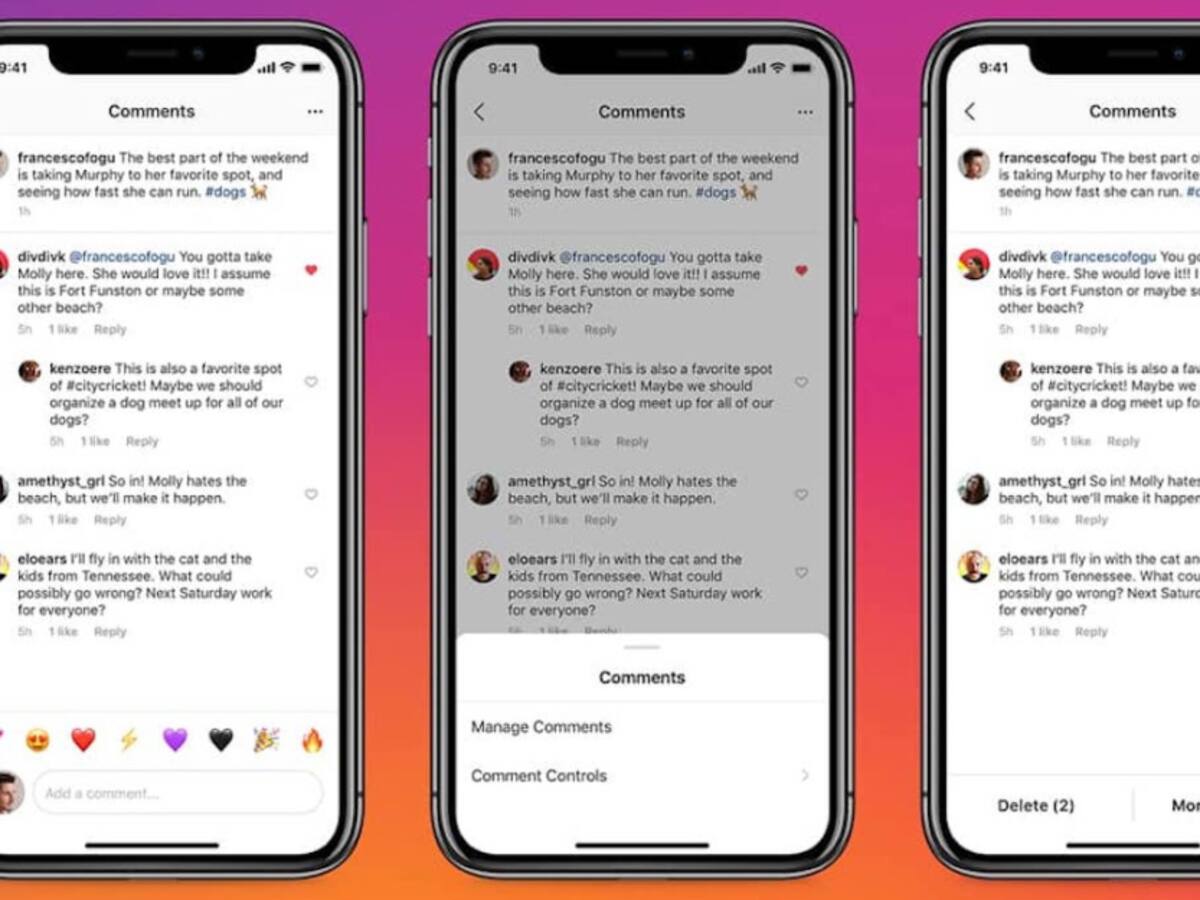 Así podrá eliminar varios comentarios en Instagram