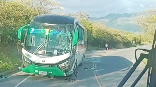 Así quedó uno de los explosivos afectados por la explosión. Crédito: Suministrada.