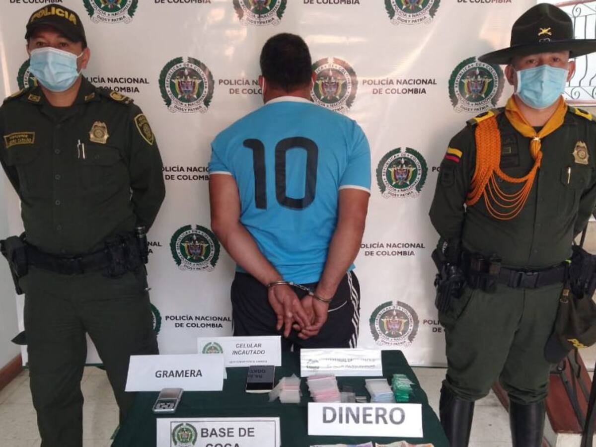 Capturan en flagrancia un hombre en Aguadas por tráfico de estupefacientes