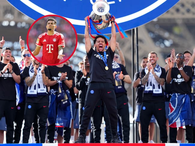 Los jugadores del PSG festejan en París con el título de la Liga de Campeones / Getty Images.
