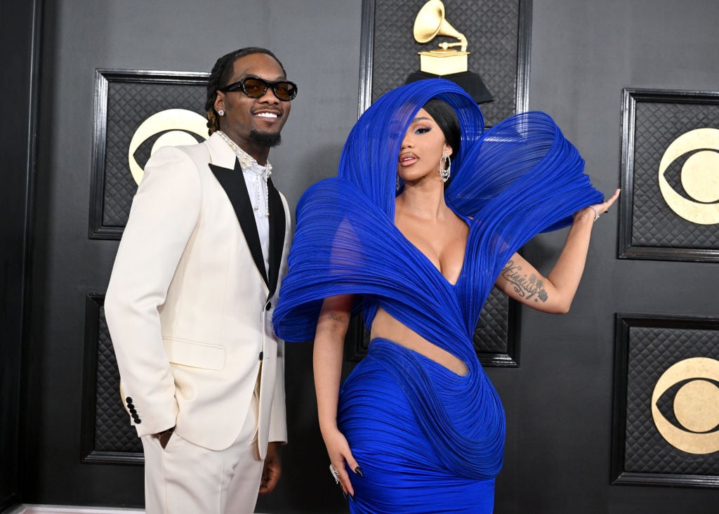LOS ANGELES, CALIFORNIA - FEBRUARY 05: (FOR EDITORIAL USE ONLY) Offset and Cardi B attend the 65th GRAMMY Awards at Crypto.com Arena on February 05, 2023 in Los Angeles, California. (Photo by Axelle/Bauer-Griffin/FilmMagic)
